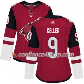 Adidas Maillot de Hockey Arizona Coyotes Clayton Keller 9 2017-2018 Maroon Authentic - Femme
